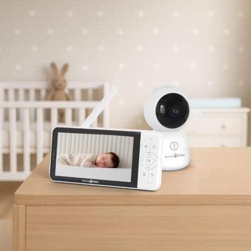 Primo Passi 스마트 베이비 모니터, Wi-Fi, 5인치 HD 디스플레이, 야간 시야, 양방향 오디오, 온도 센서, iOS 및 안드로이드용 앱 액세스 — 사진 5