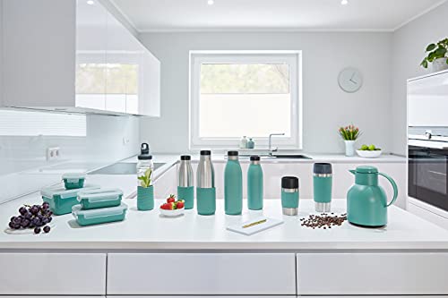 Foto von Emsa N31110 Bludrop Color Trinkflasche | 0,7 Liter | 100 % dicht | Quick-Press Verschluss | Ergonomischer 360° Trinkgenuss |12h warm, 24h kühl | spülmaschinenfest | Edelstahl | Petrol