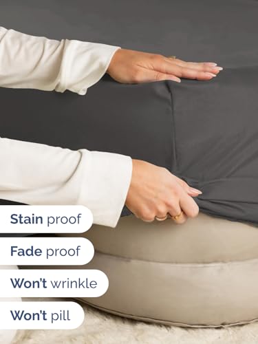 Image of Extra Deep King Fitted Sheet - Single Fitted Sheet Only - Charcoal | Easily Fits 18 inch to 24 inch Mattress, Soft, Wrinkle Free, Breathable & Comfy, Extra Deep Pockets Hotel Luxury Fitted Sheet