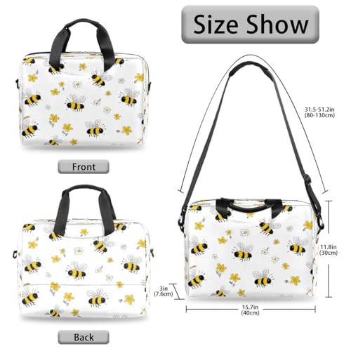 Bolso para Laptop 15.6-16 pulg. patrón abeja amarillo miniatura 6