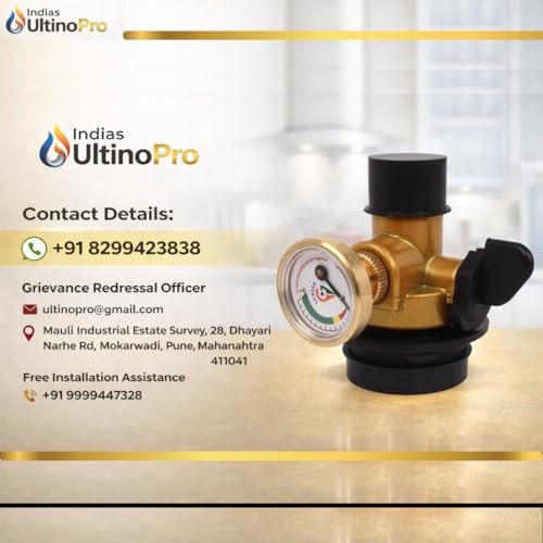 Image of Indias UltinoPro SMART Device 3 Year Replacement Warranty, Gas Safety Device - Automatic Gas Leak Detector & Shut-Off Valve | LPG Gas | Home Kitchen Safety Protection | Easy Installation