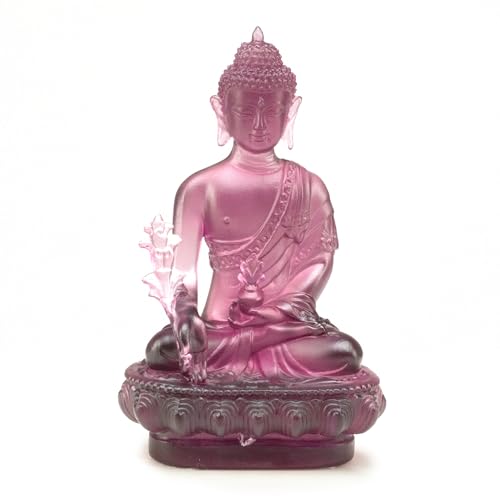 KALIFANO - Divine Purple Guan Yin Crystal, Chinese Zodiac Figurine, Meditation, Spiritual or Crystal Decor at Home | A Symbol of Compassion & Protection