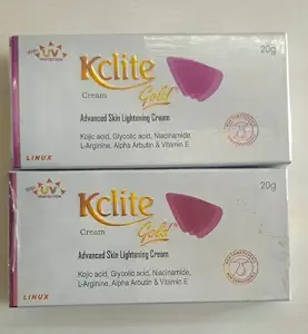 Kclite Gold Advanced Skin Lightening Cream with UV Protection, Kojic Acid, Glycolic Acid, Niacinamide, 20g