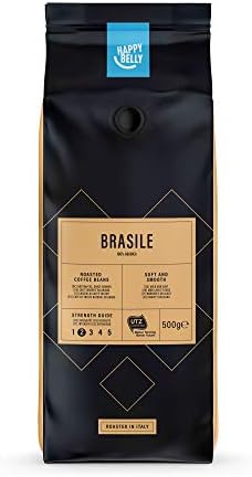 Amazon Brand - Happy Belly Coffee Beans "BRASILE" (2 x 500g)