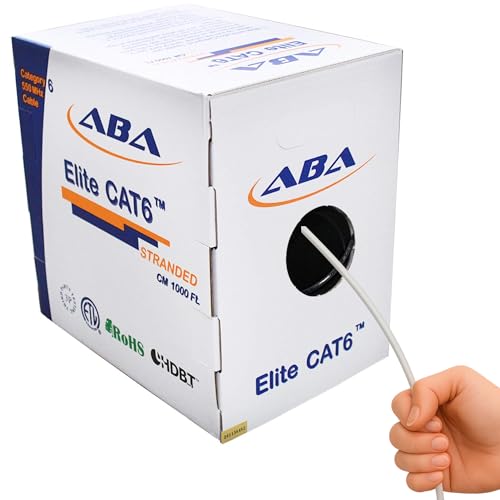 Cable Elite Cat6 24AWG flexible 304.8 m blanco miniatura 1