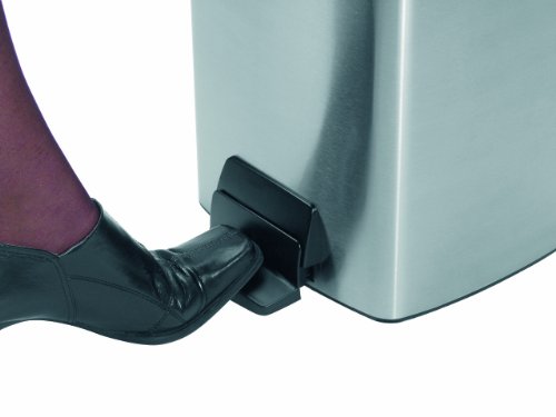 Image of Brabantia Pedal Bin,25 Liter,Rectangular,Matte Steel Fingerprint Proof,369407