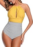 Bitte überprüfen Sie die Größentabelle in der Produktbeschreibung, bevor Sie unseren Tankini-Badeanzug bestellen