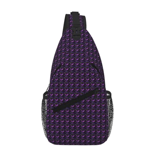 Bolsa cruzada de mariposas moradas mochila diaria ligera para senderismo