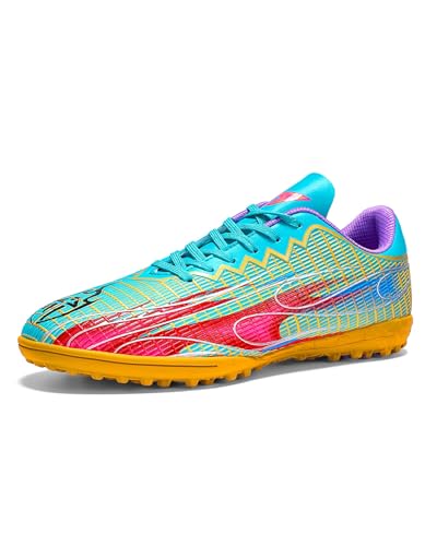 baobuM Men’s Indoor Soccer Shoes Low-Top Athletic Firm Multi Ground Turf Cleats for Unisex Adult(lvP_39)