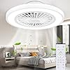 Ateroll Deckenventilator mit Beleuchtung und Fernbedienung Ø54CM, DC 25W, LED 45W, 3000K-6500K, Fan mit Licht, 6 einstellbare Windgeschwindigkeiten, Timer, Lichtspeicher,ommer- & Wintermodus