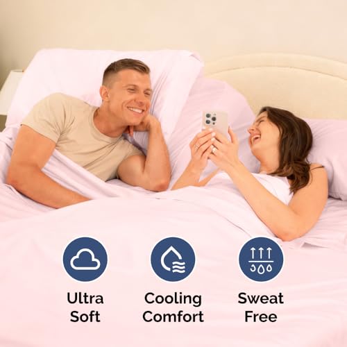 Flex Top Split Head King 4 Piece Sheet Set - Soft & Cooling - Lavender Pink by CGK Unlimited - Used condition - Image 4