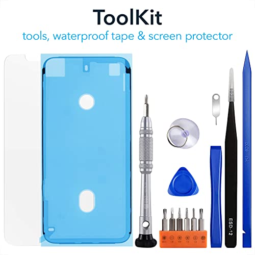 Vietus Cell Phone Screen Replacement Kit For Iphone 12/12 Pro, Responsive Soft Oled Display Digitizer With Tempered Glass, Waterproof, Easy Diy Frame Installation #TOP2