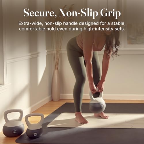 WeGym Soft Kettlebell with Cushioned Impact Resistant Base, Anti Slip Wide Grip Handle for Home Workouts, Weightlifting, Full Body Training (25LB Rose) by WeGym - Image 4
