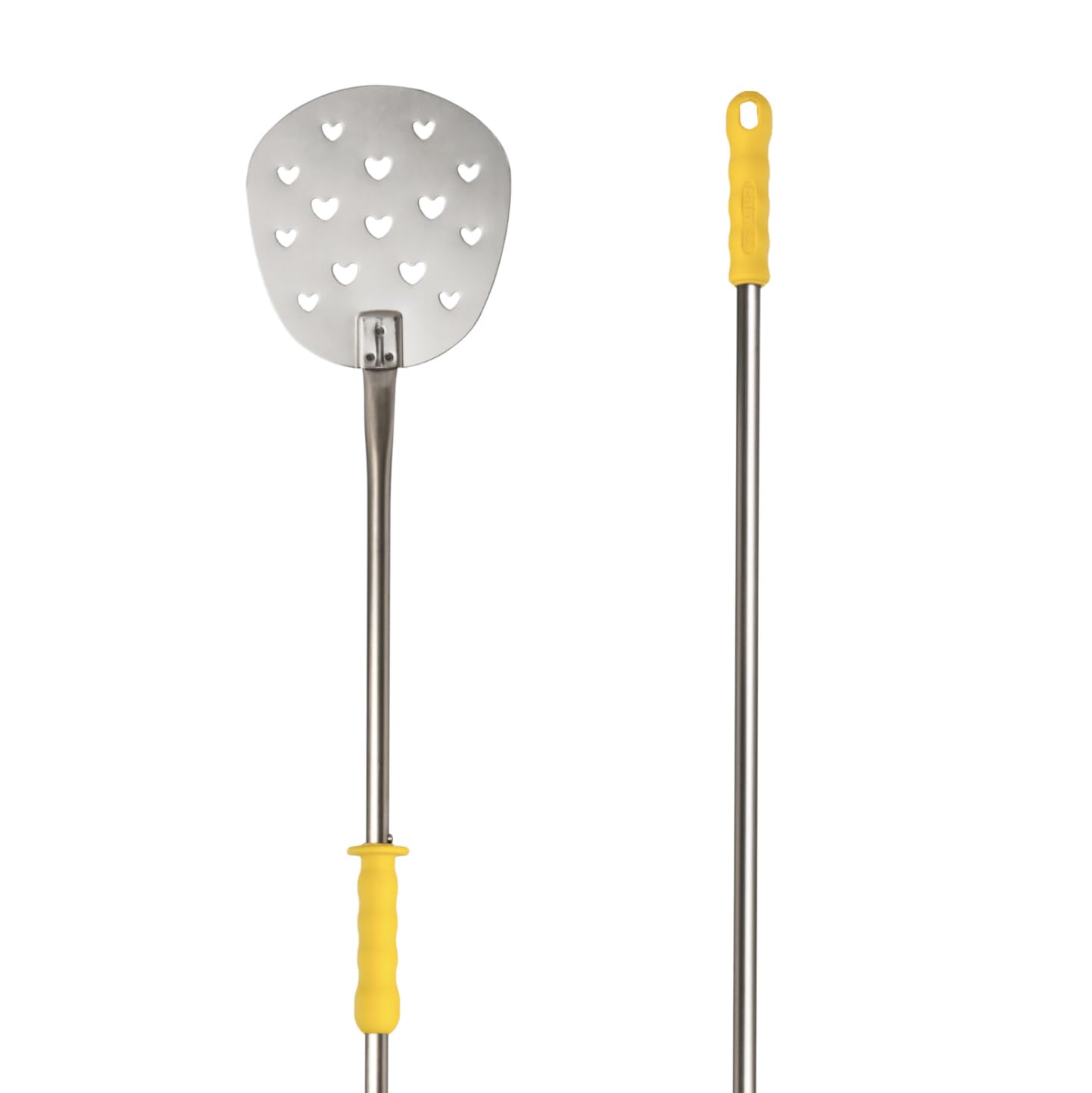 Pala per cuocere forata "Cuore" cm. 20 inox, h. 170 cm.