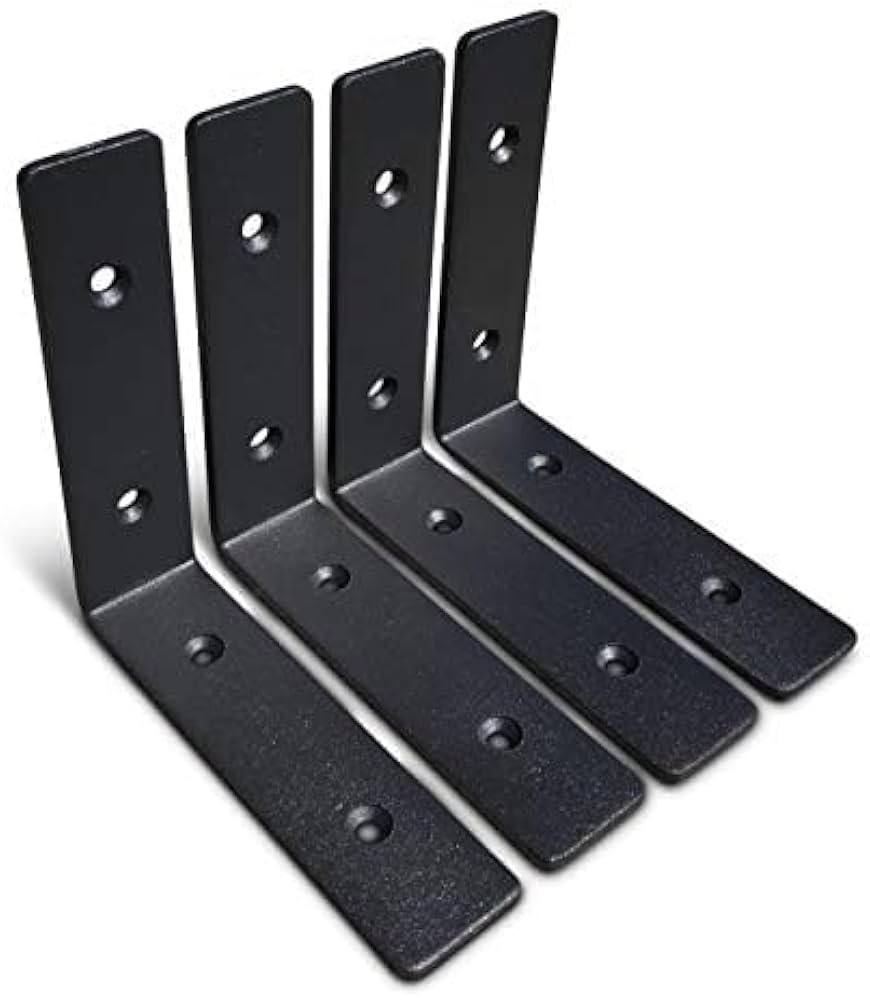 Soportes Decorativos Para Estantes, 6 Pulgadas, Soporte Flotante Para Estante De Pared, Para 2 Unidades, Resistente, Rústico, De Hierro Y Metal, Soporte De Esquina, Color Blanco