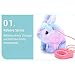 Imagen de Conejo de peluche interactivo con orejas móviles sonidos como mascota electrónica para niños pequeños