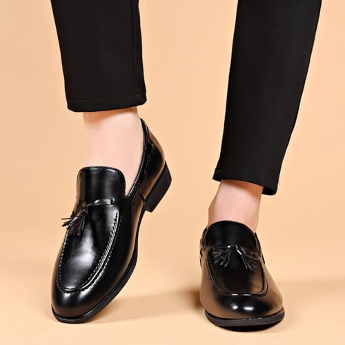 Image of Men's Loafers Dress Shoes Loafers Formal Tassels Business Casual Tuxedo Shoes