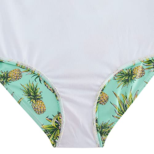 Aideaone Big Girls Swimsuit Modest Pineapple Swim Suits Cute One-Piece Bathing Suits For Teen Girls For 10-12 Years #TOP4