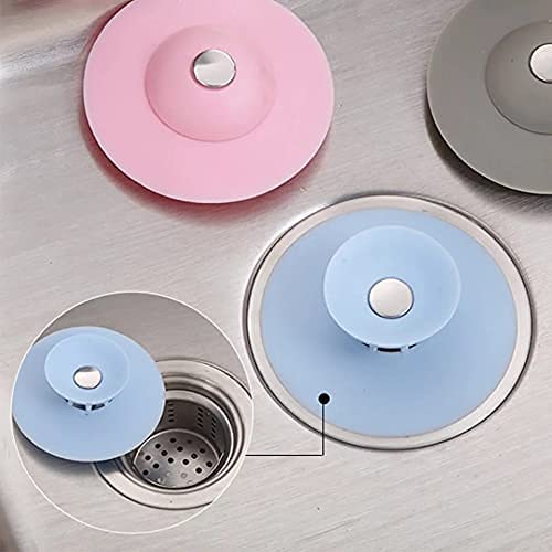 Home Glare Kitchen Sink Silicon zalli, Basin Bathroom Sink zali, Floor Plastic Push Down Strainer (Set of 5) (10.3 cm)
