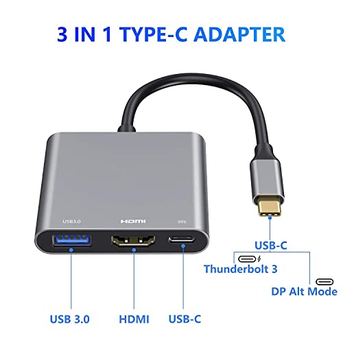 Image of Tobo USB 3.1 Type C Reversible (USB-C) Male to HDMI 4K + VGA + Audio Female Connector Adapter Converter Cable - TD-221TC