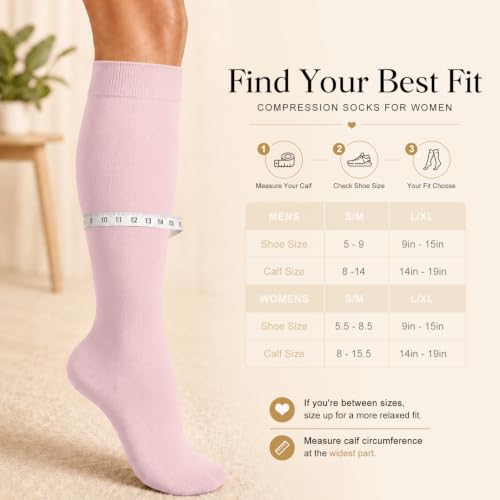 Image of Laite Hebe 4 Pairs-Compression Socks for Women&Men Circulation-Best Support for Nurses,Running,Athletic