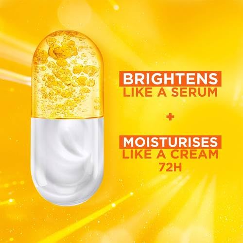 Garnier Vitamin C Serum Cream, 2in1 Formula With 20% Vitamin C serum & SPF 25 Moisturiser, Hydrate & Reveal Bright Glowing Skin. Skin Naturals, 50ml - Image 7