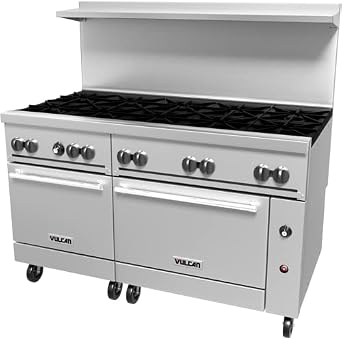 Vulcan 60-SS-10B-N Vulcan Endurance Gas Range - 10 Burners - 2 Ovens - 60-SS-10B-P, Standard, Natural