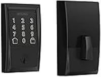Vista 2 de Schlage Encode Cerradura inteligente Wi-Fi con juego de manijas Century para puerta de entrada, Negro Mate