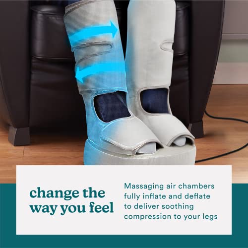 Homedics Leg & Foot Massager, Deep Kneading Shiatsu, 360-Degree Leg Massager, Soothing Heat, Multiple Massage Modes, Calf To Toe Muscle Relaxation, Compact And Portable #TOP5