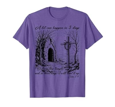 Semana Santa Cristiano Religioso Mucho Puede Pasar 3 Días Hombres Mujeres Camiseta | Ya disponible en tu tienda friki favorita! En mundofriki.es!