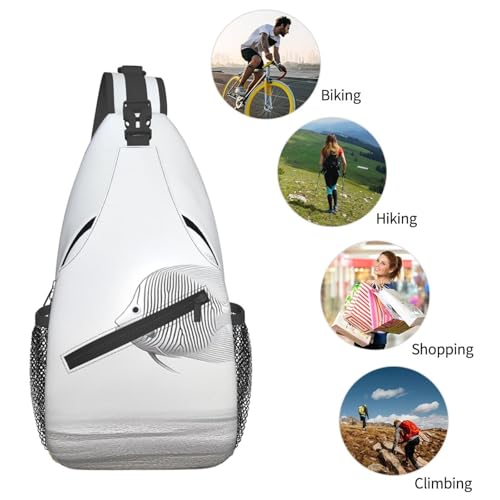 Morrales Sling Crossbody Negro para Hombre miniatura 6