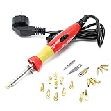 230 Volt Wiltec Brandmalerei Brennkolben Brennpeter Brandmalstempel Lötkolben Holzgravur Stufenreguliert
