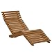 Produktbild Outsunny Sonnenliege, Liegestuhl, Gartenliege, Relaxliege für Poolbereich, Balkon, bis 120 kg belastbar, Massivholz, Teak, 66 x 170 x 77 cm