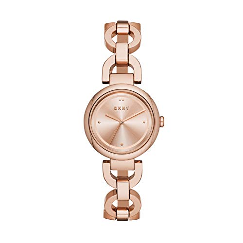 DKNY Eastside Rose Gold Stainless Steel Dress Watch #TOP10