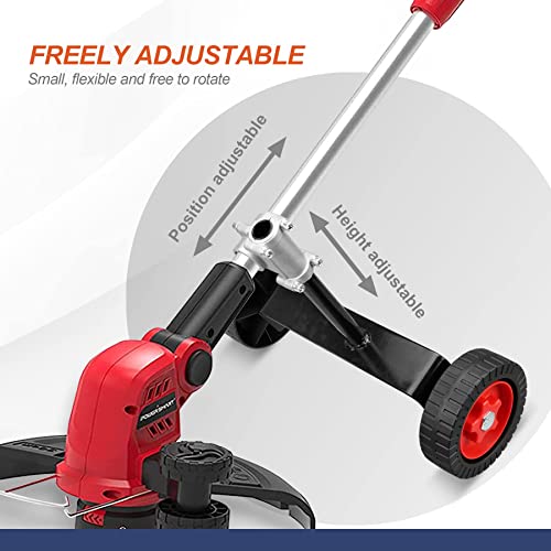 Kalaww Adjustable Support Wheels Auxiliary Wheels 28Mm(1.1 Inch) And 26Mm(1Inch) For Weed Trimmer Grass Cutter Parts Gas String Trimmer Petrol/Electric Brushcutter Strimmer #TOP3