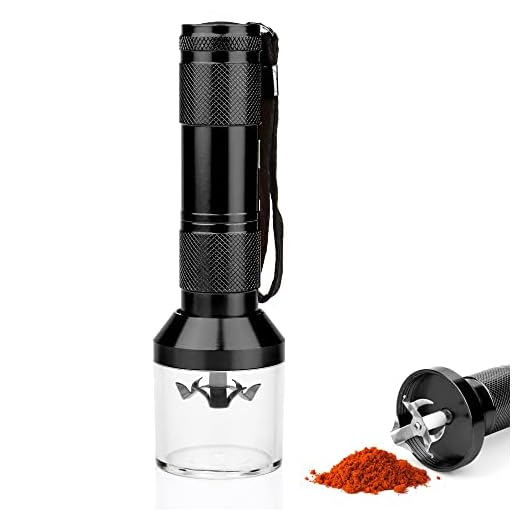 BLOCE Electric Herb Grinder, Electric Grinder for Spice with Cleaning Brush and Spoon, Portable Chopper Fine Grinder Kit (Batteries not included)