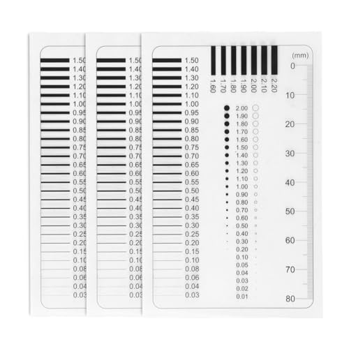 Mountlaser Gap Measure Riss Lineal, Beton Riss Messgerät Breite Lineal, Packung mit 3