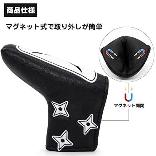 ゴルフクラブヘッドカバー 忍者仕様 ゴルフヘッドカバー ゴ
