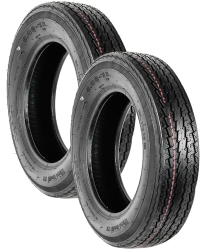 eCustomrim 2-Pack Trailer Tire 480-12 4.80-12 Load Range B 4 Ply D.OT. Approved - 2 Year Warranty