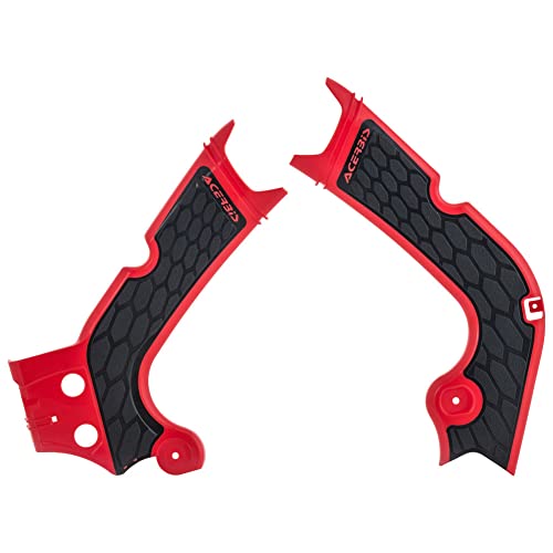 Acerbis X-Grip Frame Guards Red/Black Compatible with Honda CRF250R 2018-2019/CRF450R/CRF450RX 2017-2018 - 2630711018