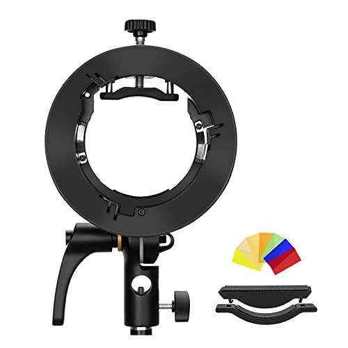 Godox S2 Speedlite Bracket Bowens Mount Holder For Speedlite Flash Snoot Softbox Honeycomb Reflector Umbrella(Godox S-Type Upgrade Version) #TOP6