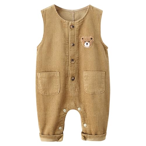 Salopette bébé en coton doux avec bretelles et poches vêtement de mi-saison