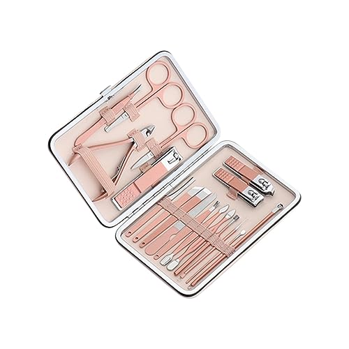 BELLIFFY 1 セット 18個 ネイルカッター 爪切りキット マニ キット つめきりばさみ ネイルペディ キット キット・デ・マニキュラ プロの爪切り 爪切りはさみ