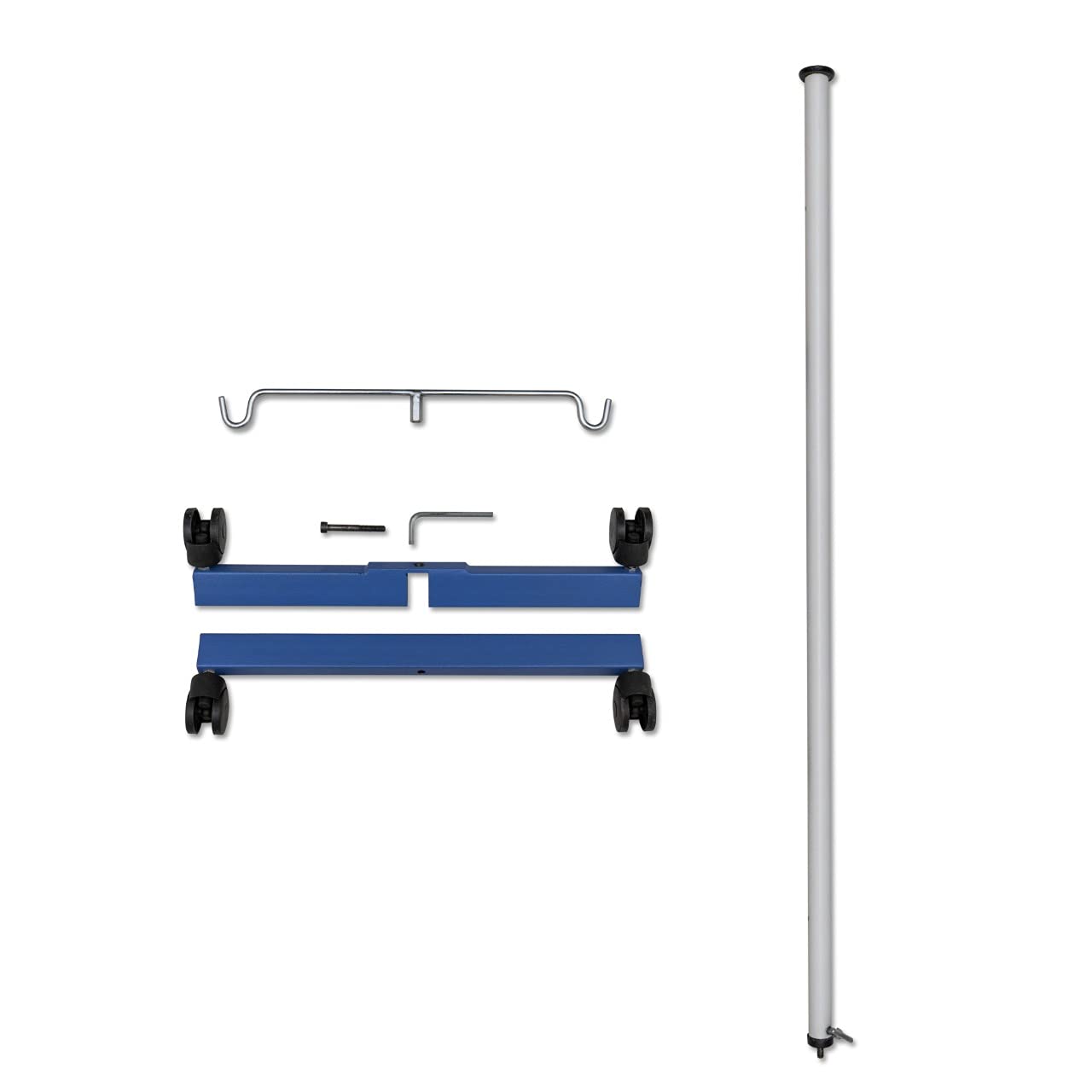 Standzo Fully Folding IV/Glucose/Saline Stand - Attractive Look, Four Wheels (Pack of 2) 1