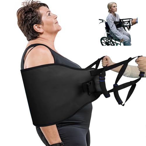 VobeNit Transfer Sling, Gait Belt Transfer Belt with Padded Handles for Patient Lift Assist & Mobility Standing - Safely Move Elderly and Disabled from Bed and Wheelchair