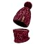 Wine Red Beanie&scarf