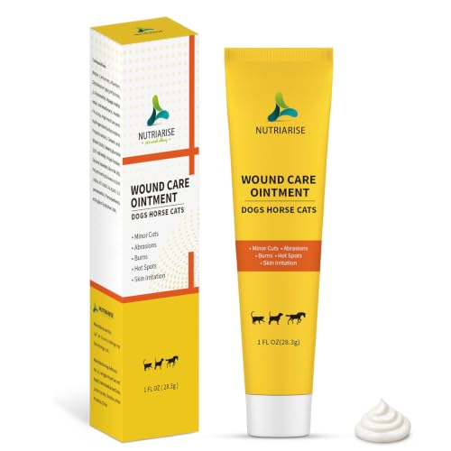 NUTRIARISE Wound Care Ointment for Dogs & Cats - Antibiotic Wound Ointment for Dogs Cat Wound Ointment Hot Spot & Itchy Skin Relief Vet-Recommended Healing Ointment 1oz