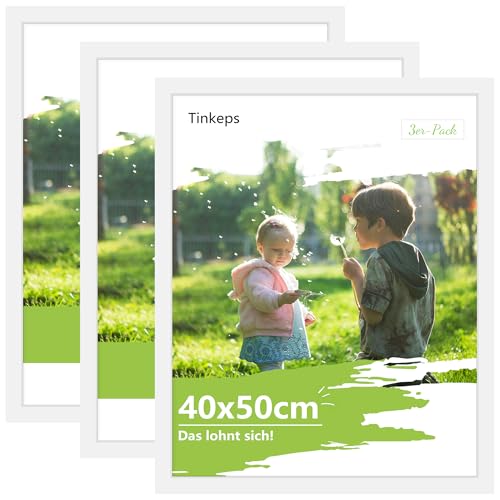 Tinkeps Bilderrahmen 3er Set, Bilderrahmen, Hergestellt aus Holzwerkstoff, Ideal für Fotos, Bilder, Poster
