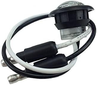 LONG HAUL 20 3/4" CLEAR/AMBER LED CLEARANCE MARKER BULLET MARKER LIGHTS W/CONNECTOR ENDS