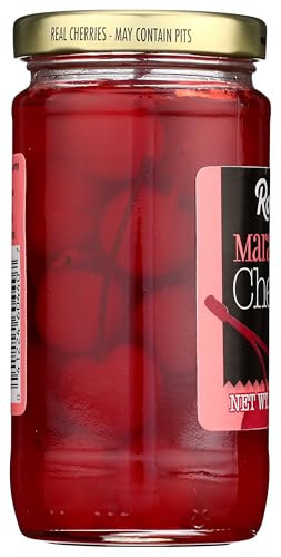 Roland Premium Maraschino Cherries With Stems, 10 Ounce Jar, Pack of 1